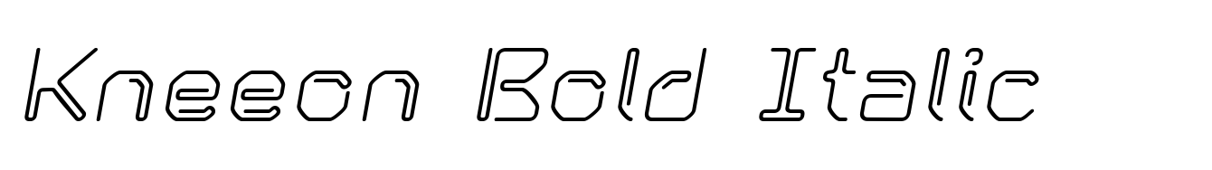 Kneeon Bold Italic